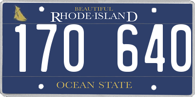 RI license plate 170640