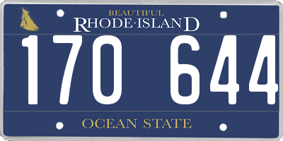 RI license plate 170644