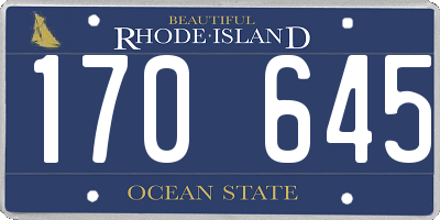 RI license plate 170645