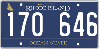 RI license plate 170646