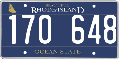 RI license plate 170648