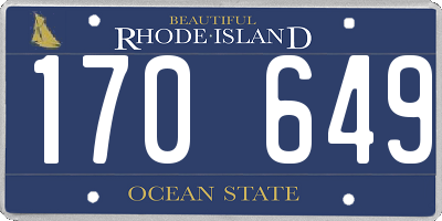RI license plate 170649