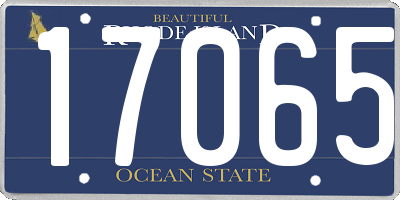 RI license plate 17065