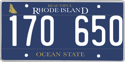 RI license plate 170650