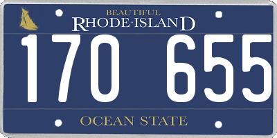 RI license plate 170655