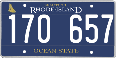 RI license plate 170657
