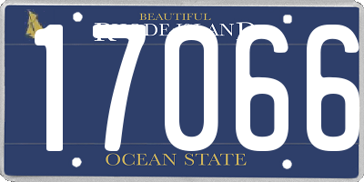 RI license plate 17066