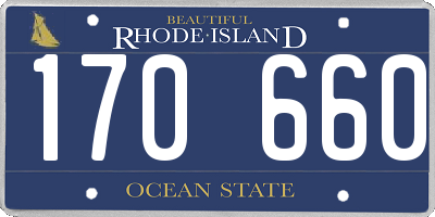 RI license plate 170660