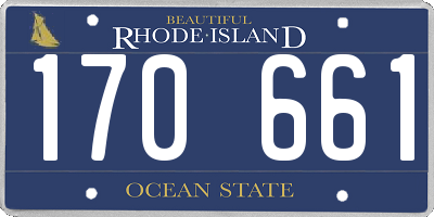 RI license plate 170661