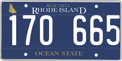 RI license plate 170665