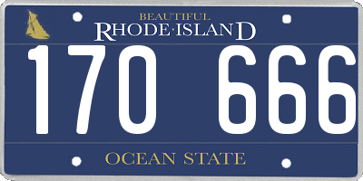 RI license plate 170666