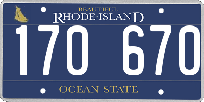 RI license plate 170670