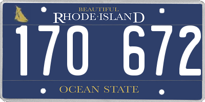 RI license plate 170672