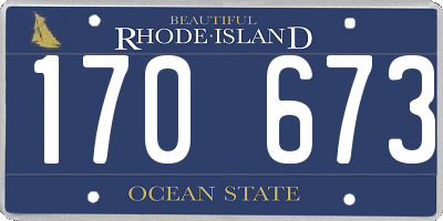 RI license plate 170673