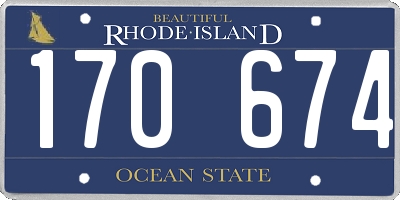 RI license plate 170674