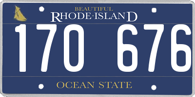 RI license plate 170676