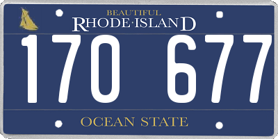 RI license plate 170677