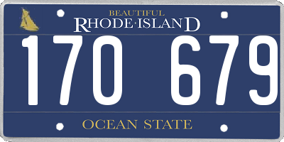 RI license plate 170679