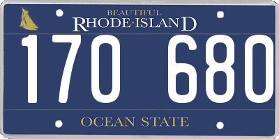 RI license plate 170680