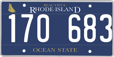 RI license plate 170683