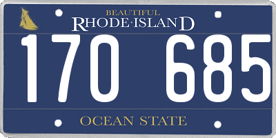 RI license plate 170685
