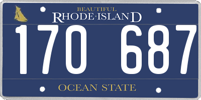 RI license plate 170687