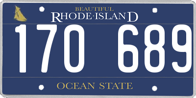 RI license plate 170689