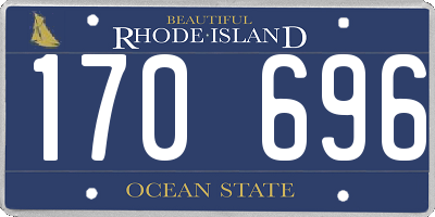 RI license plate 170696
