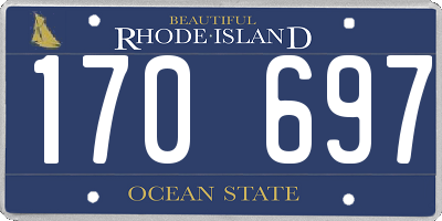 RI license plate 170697