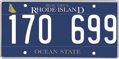 RI license plate 170699