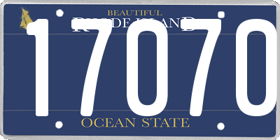 RI license plate 17070