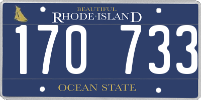 RI license plate 170733
