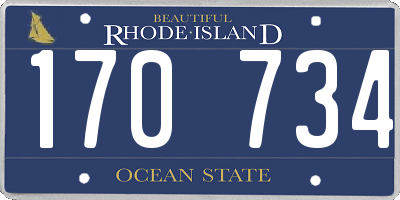 RI license plate 170734