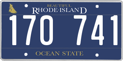RI license plate 170741