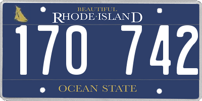RI license plate 170742