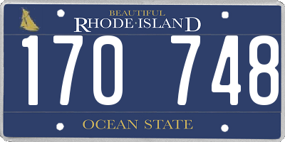 RI license plate 170748