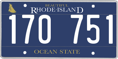 RI license plate 170751