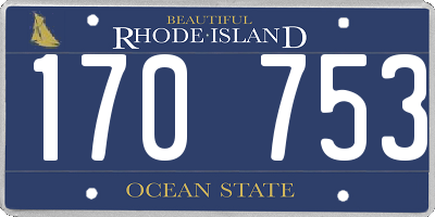 RI license plate 170753