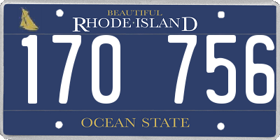 RI license plate 170756