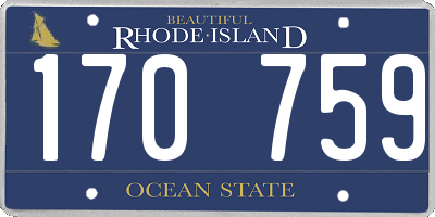 RI license plate 170759