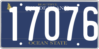 RI license plate 17076