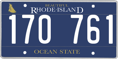 RI license plate 170761