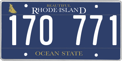 RI license plate 170771