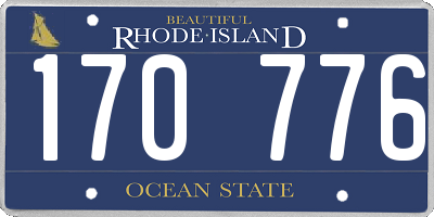 RI license plate 170776