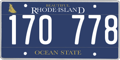 RI license plate 170778
