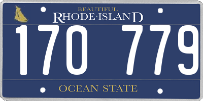 RI license plate 170779