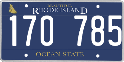 RI license plate 170785