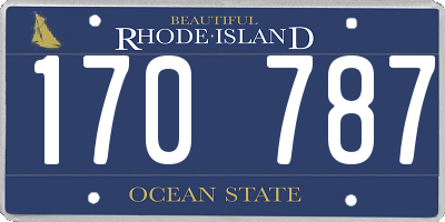 RI license plate 170787