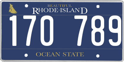 RI license plate 170789