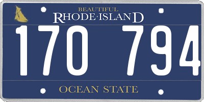 RI license plate 170794